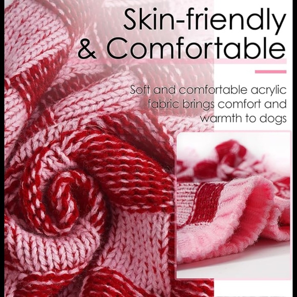 Dog Pink Checker Knitted Warm Sweater - Picture 2 of 6